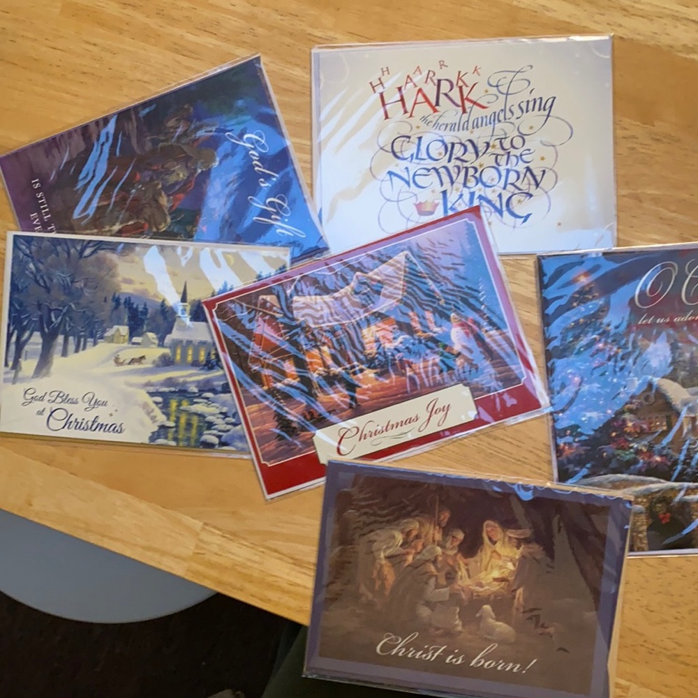 6 Christmas religious cards